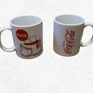 Coca-Cola set of two polar bear date night coffee mugs
